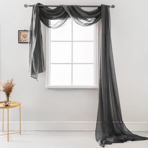 MEMIAS Luxury Window Sheer Elegant Voile Curtain