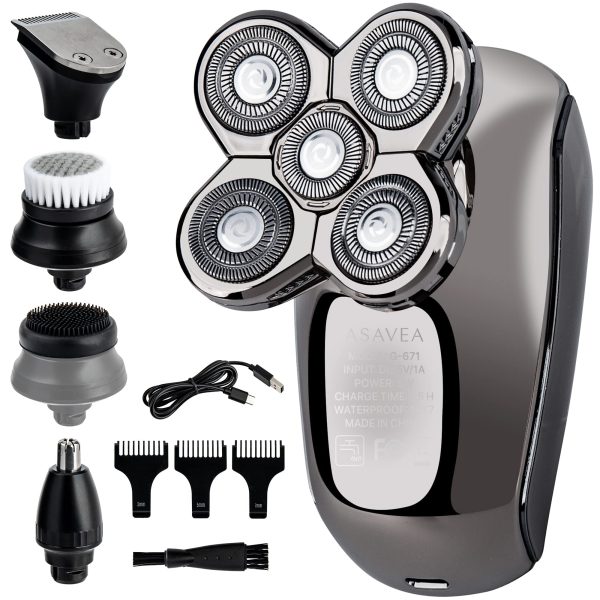 Men’s 5-in-1 Electric Shaver and Grooming Kit by AsaVea