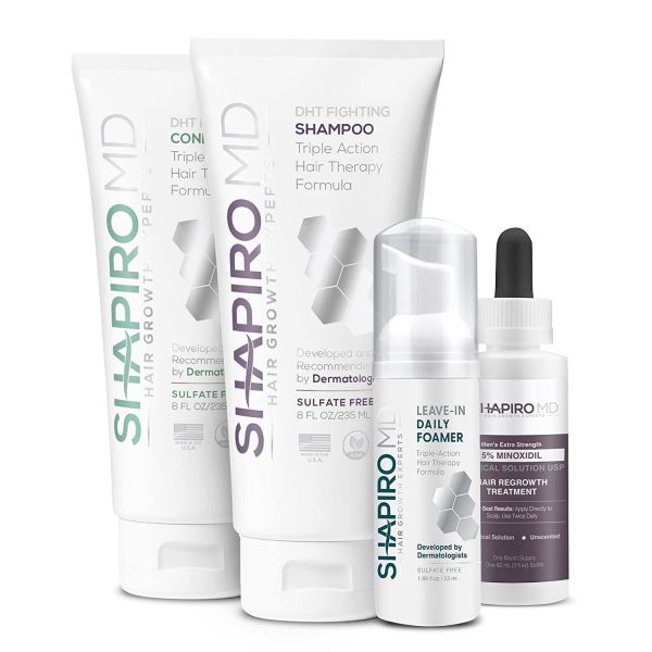 Men’s Regrowth Kit Plus: Shampoo, Conditioner, 5% Minoxidil