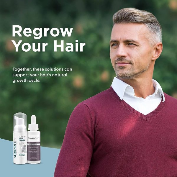 Men’s Regrowth Travel Kit: Leave-In Foamer, 5% Minoxidil.