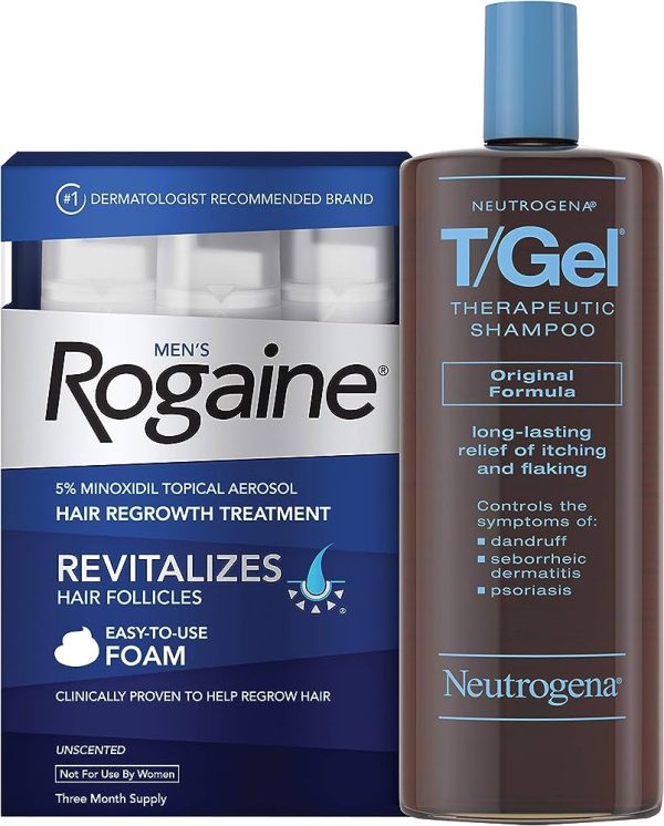 Men's Rogaine 5% Minoxidil Foam for Hair Loss and Hair Regrowth