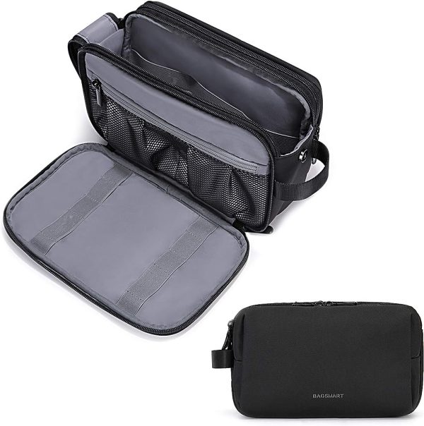 Men's Travel Toiletry Organizer Bag Water-resistant Shaving Dopp Kit Bathroom Bag