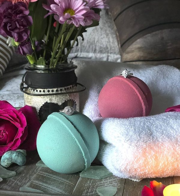 Mermaid Love Potion Bath Bombs Gift Set of 2 with Size 8 Ring Surprise