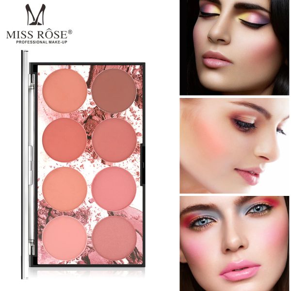 MISS ROSE M 8 Colors Face Blush Palette