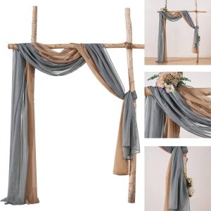 MIULEE Luxury Window Scarf Sheer Voile Elegant Topper