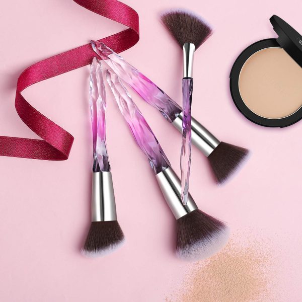 Modelones 15 PCs Makeup Brushes, Acrylic Handle Series Professional Premium