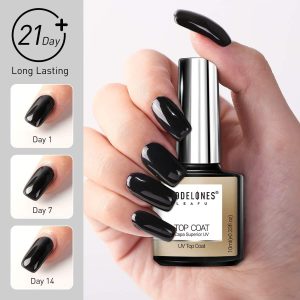 Modelones Gel Nail Polish No Wipe Top and Base Coat Set 2x10ml UV LED