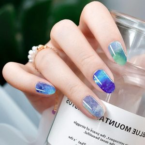 Modelones Nail Art Foil Glue Gel with Starry Sky Star Foil Stickers Set