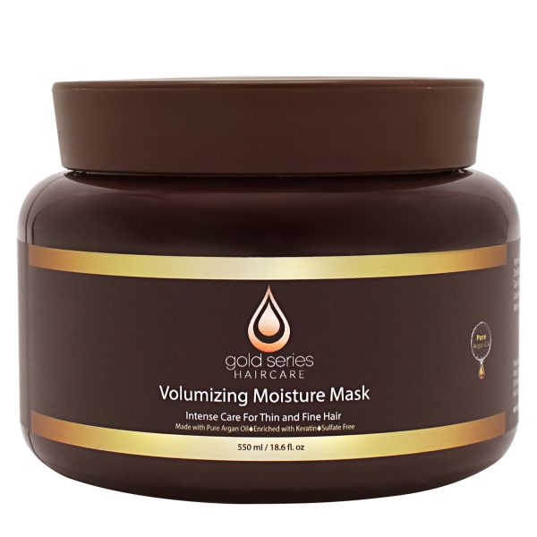 Moroccan Gold Series Argan Volumizing Moisture Mask - Hydrating and Thickening Hair Treatment