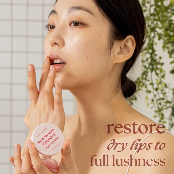 Vitamin E Vegan Lip Mask - Antioxidant Rich Lip Sleeping Treatment for Plump and Hydrated Lips