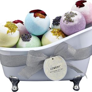 Mother's Day Bath Bombs Gift Set for Women – 10 Oversized Two Tone Bath Fizzies