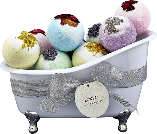 Mother's Day Bath Bombs Gift Set for Women – 10 Oversized Two Tone Bath Fizzies