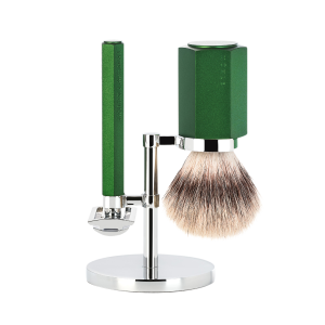 MÜHLE Chrome HEXAGON Shaving Brush & Razor Stand