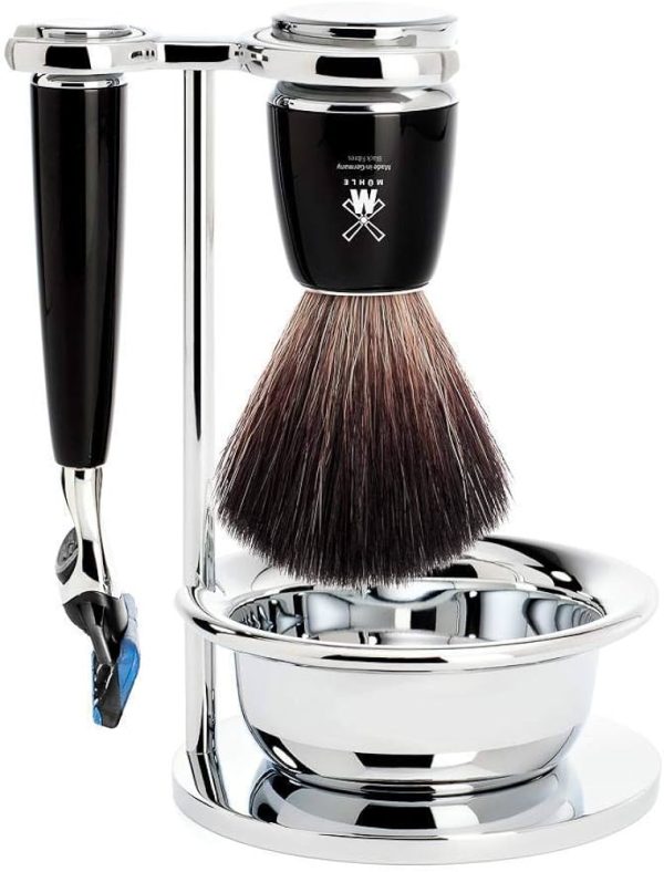 MÜHLE RYTMO Modern 4-piece Black Fiber Brush