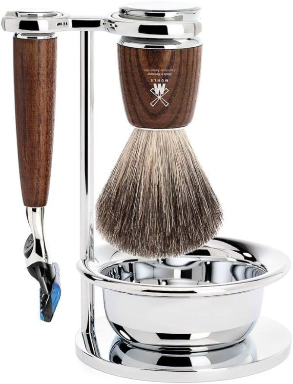 MÜHLE RYTMO Steamed Ash 4-Piece Pure Badger