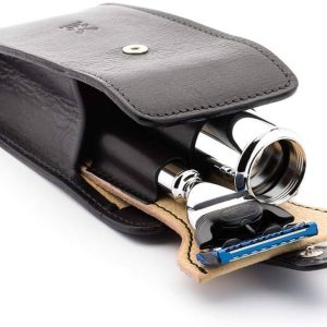Elevate Your Shaving Ritual with MÜHLE Journey Florentine Leather-based Silvertip Fibre 5-Blade Razor