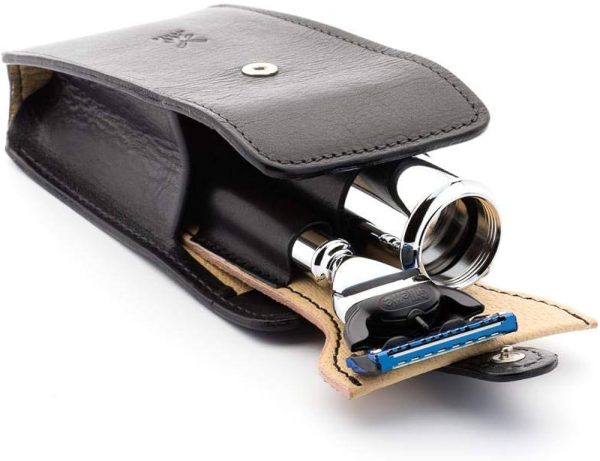 Elevate Your Shaving Ritual with MÜHLE Journey Florentine Leather-based Silvertip Fibre 5-Blade Razor