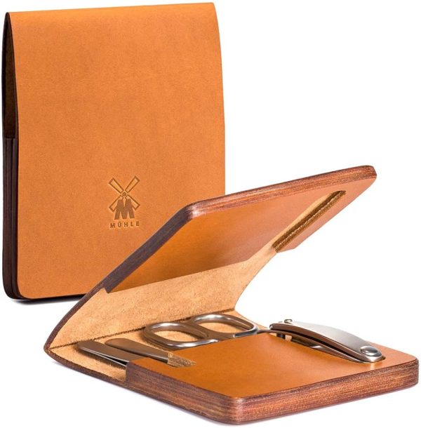 MÜHLE TRAVEL Manicure Set in Cowhide Case