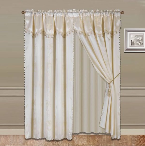 Nada Luxury Faux Jacquard Flower Design Panel