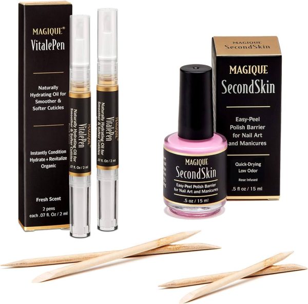 Nail Art Liquid Latex Barrier Bundle with Cuticle Oil Pens