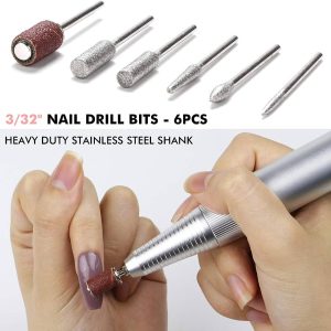 Nail Drill Bits Set - Ejiubas 10PCS Diamond Drill Bits Acrylic Nail