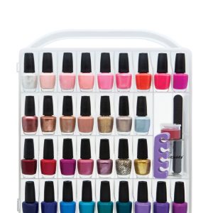 Nail Polish Organizer Storage Holder case - Stores 64 Bottles