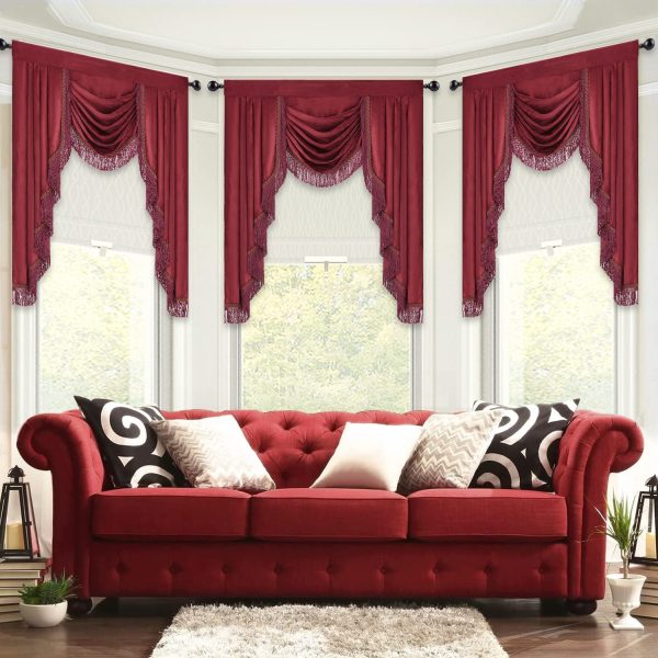 NAPEARL Window Valances for Living Room