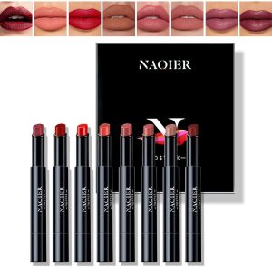 NAQIER Matte Lipstick Set, 8PCS Nude Moisturizer Smooth Lip Stick