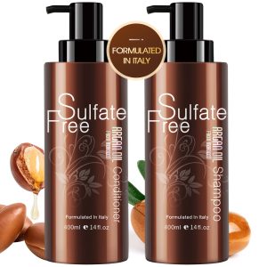 Natural Organic Moroccan Argan Oil Shampoo and Conditioner Set Sulfate Free