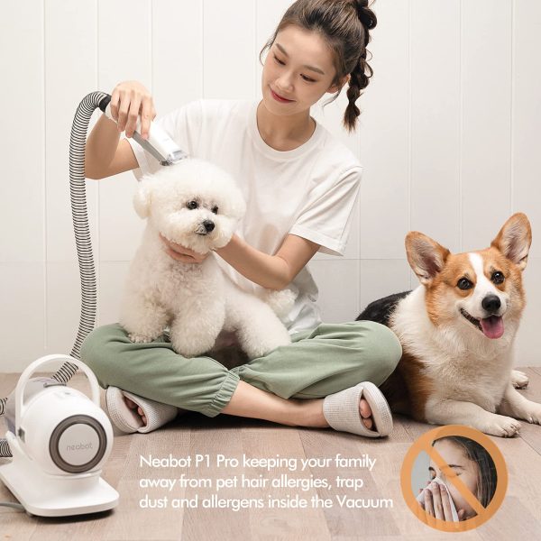neabot P1 Pro Pet Grooming Kit & Vacuum Suction 99% Pet Hair