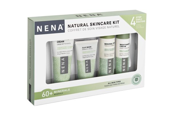 NENA Natural Skincare Kit | 4-Piece Daily Skin Essentials for Women &
