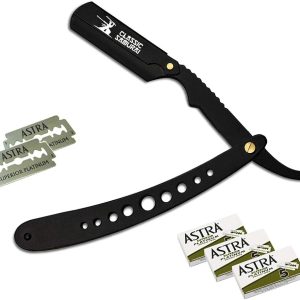 New Ergonomic Design Stainless Steel Professional Folding Straight Edge Barber