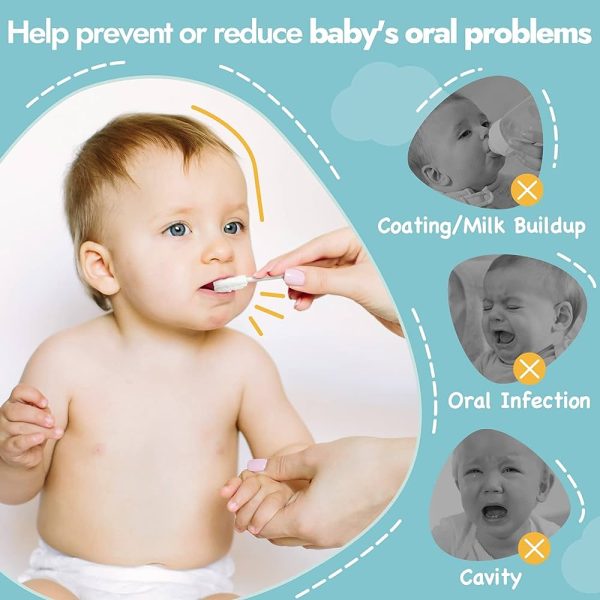 Newborn Baby Tongue Cleaner with Paper Handle