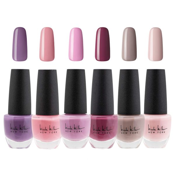 Nicole Miller Nail Polish Set, 6 Piece Nail Polish Collection, Quick Dry Nail Polish