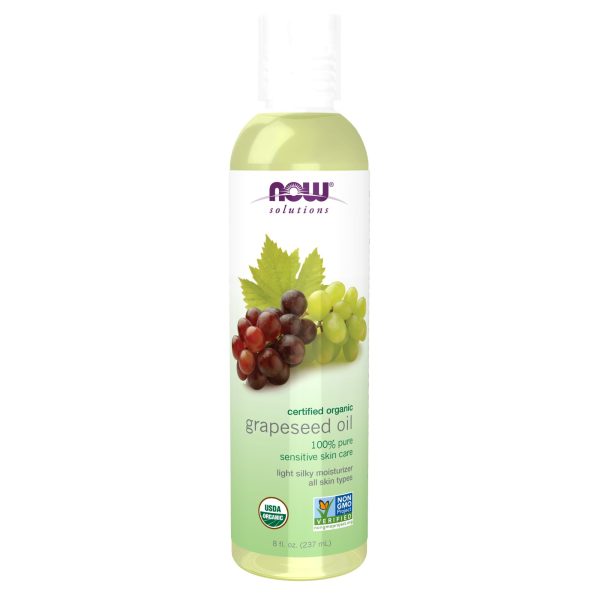 NOW Solutions, Organic Grapeseed Oil, Skin Care for Sensitive Skin