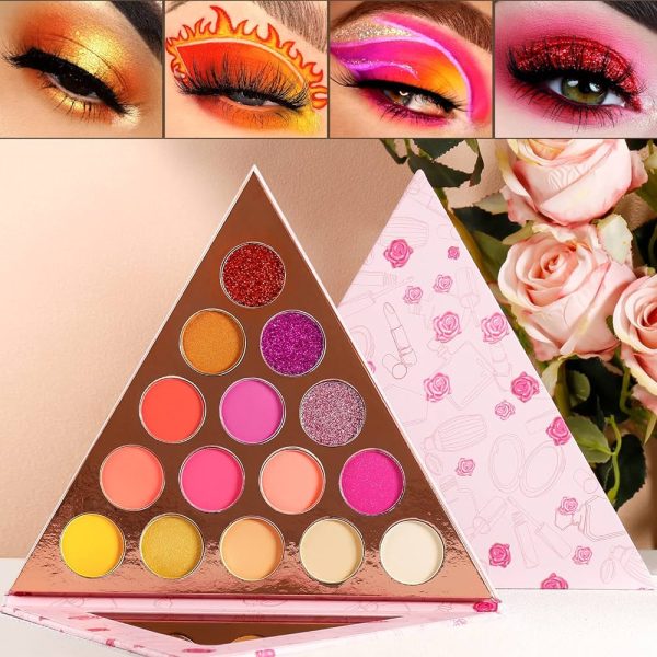 Nude Gold Red Eyeshadow Palette - Pizza