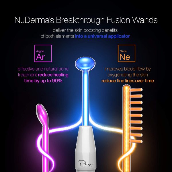 NuDerma Portable Handheld High Frequency Skin Therapy Wand Machine