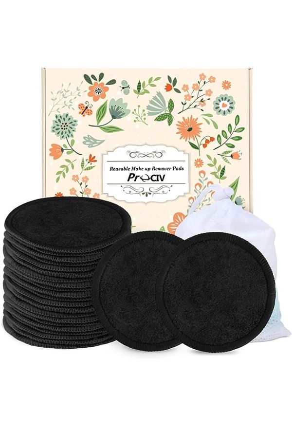 Nugilla Makeup Remover Pads,16 Pack 2 Layers 3.74 Inch Reusable Microfiber