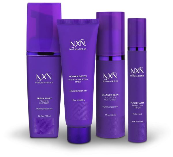 NxN Oil Control System - Set with Kaolin Clay Face Mask, Mattifying Primer