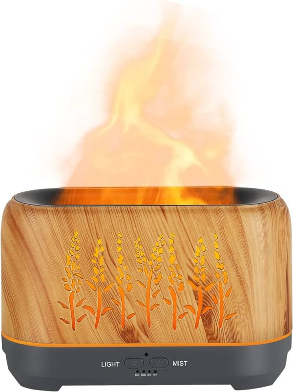 OKTOYO Essential Oil Diffuser with Flame Light