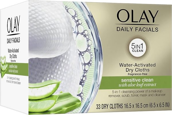 Olay Daily Facials, Deeply Purifying Clean, 5-in-1 Cleansing Wipes