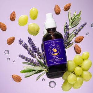 Organic Blend of Olive, Lavender, Almond and Grapeseed oils with Vitamin E.