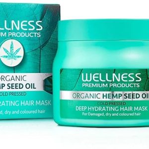 Organic Hemp Seed Oil Cold Pressed Deep Hydrating Hair Mask for Damaged Dry