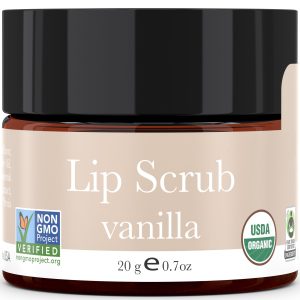 Organic Lip Scrub Vanilla - Lip Scrubs Exfoliator & Moisturizer