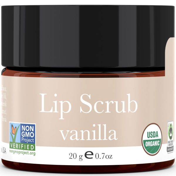 Organic Lip Scrub Vanilla - Lip Scrubs Exfoliator & Moisturizer