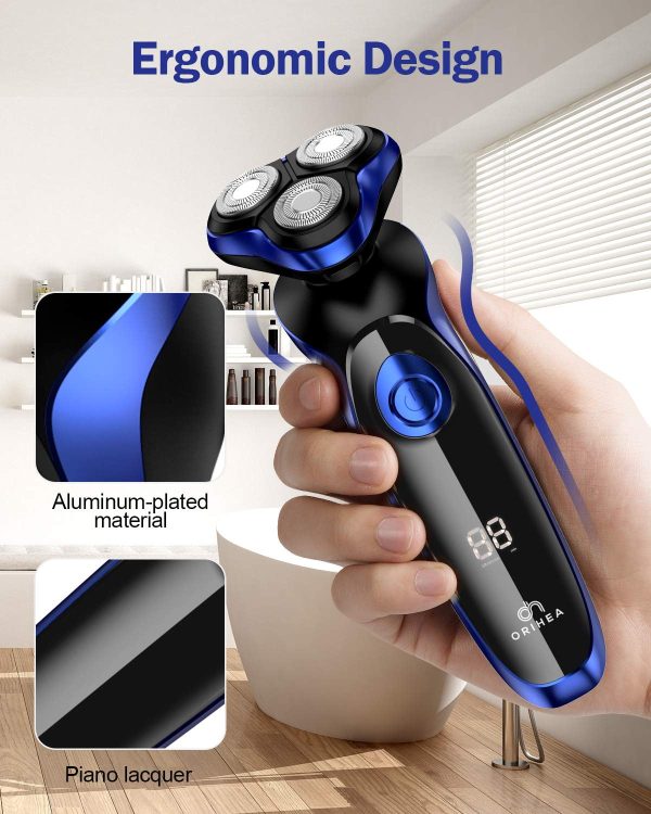 OriHea Electric Shaver for Men 3D Rechargeable Rotary Razors Beard Trimmer