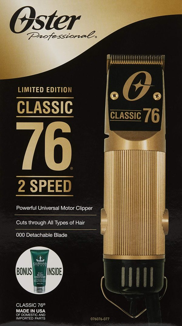 Oster Exclusive Classic Professional Gold Clipper with Gold Plated