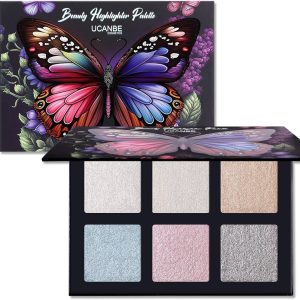 Ownest 2 Pcs Highlighter Makeup Palette Set, Gorgeous Luster Super Silky Texture