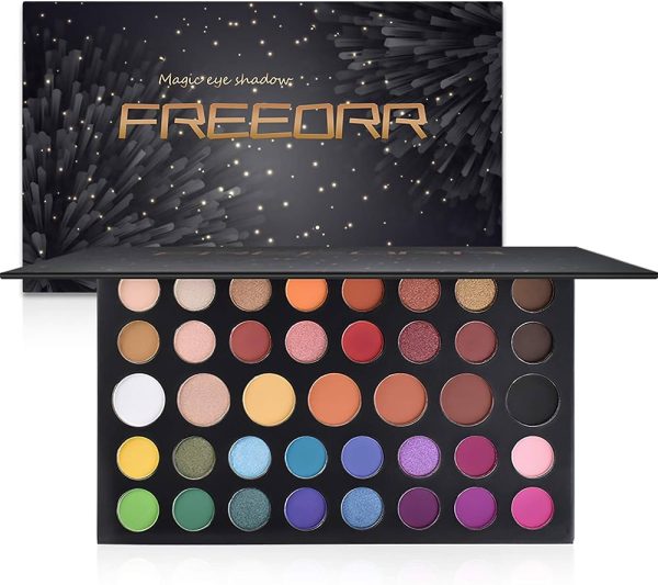 Ownest 39 Colors Eyeshadow Palette, Matte Shimmer Metallic Pop Colors