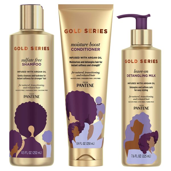 Pantene Gold Series Detangling Milk Hair Treatment for Curly Hair
